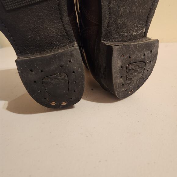 Frye Engineer Moto Biker Leather Boots Womens 7.5M Brown Buckle Strap USA 774001 - Picture 9 of 11